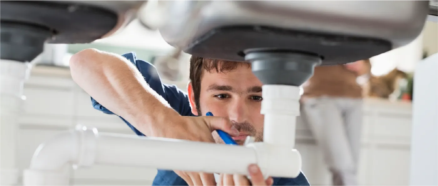 Tradesperson on the job